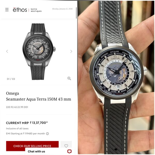 OMEGA SEAMASTER AQUA TERRA WORLDTIMER