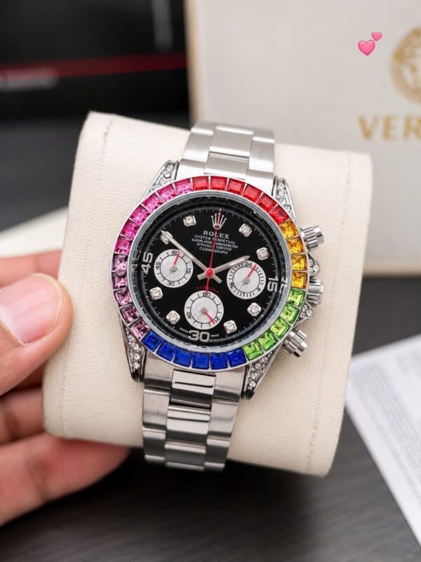 Rolex rainbow silver