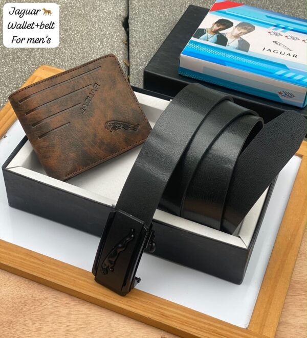 Jaguar Wallet + Belt Combo