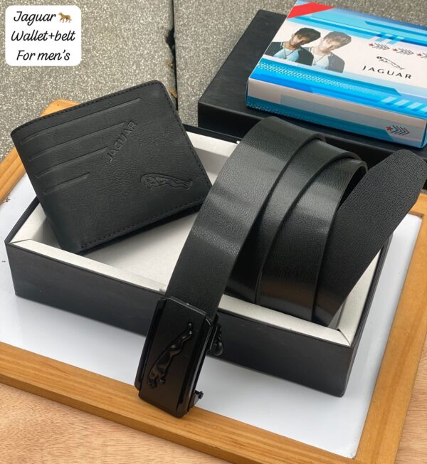 Jaguar Wallet + Belt Combo