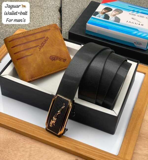 Jaguar Wallet + Belt Combo