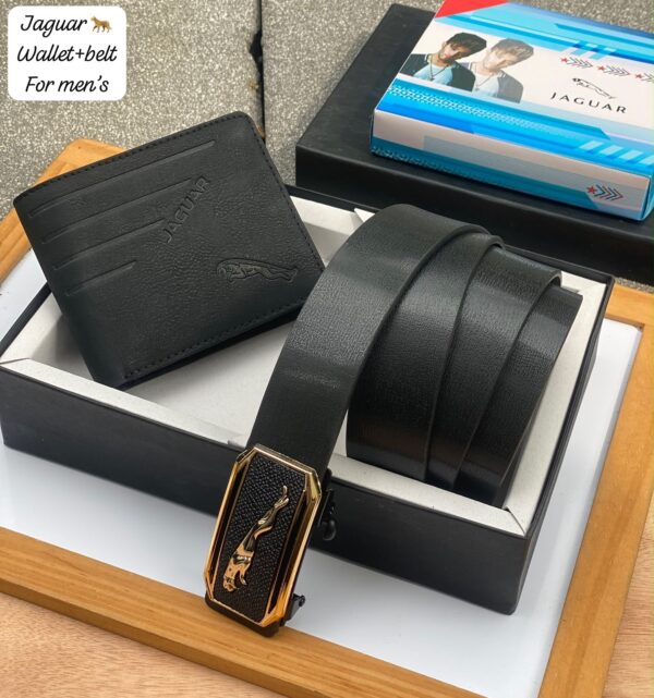 Jaguar Wallet + Belt Combo