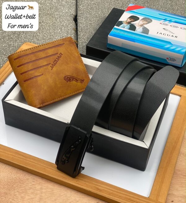Jaguar Wallet + Belt Combo