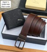 Jaguar wallet + belt combo