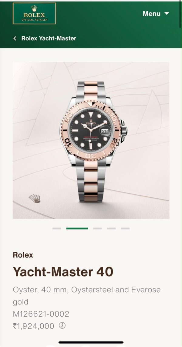 Rolex yatch master eversteel