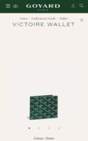 Goyard bi fold wallet