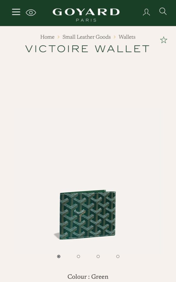 Goyard bi fold wallet